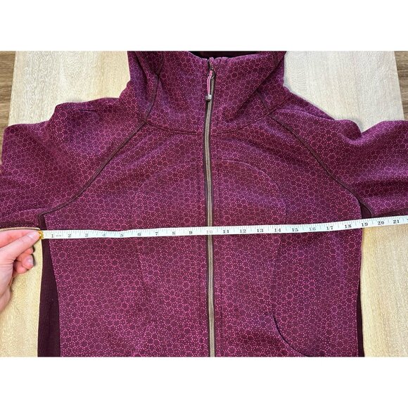 Lululemon Scuba Hoodie Star Pixel Raspberry Bordeaux Drama Size 10 - Picture 5 of 8